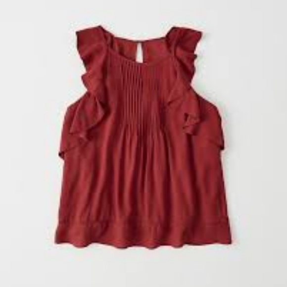 Abercrombie & Fitch Tops - NWT Abercrombie Red Ruffle Sleeveless Blouse